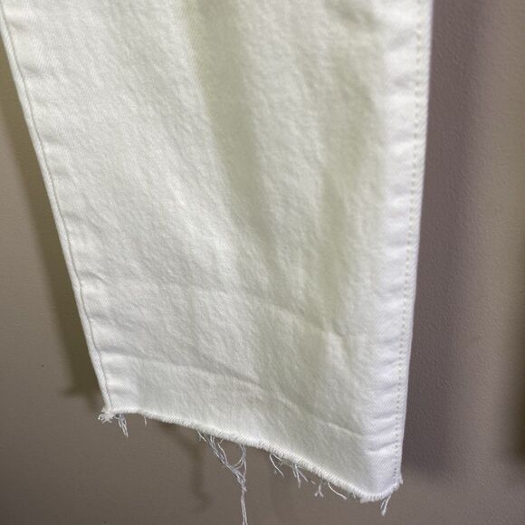 Levis 501 Distressed White High-Rise Jeans Size W30 L30 Vintage Inspired - Picture 6 of 16